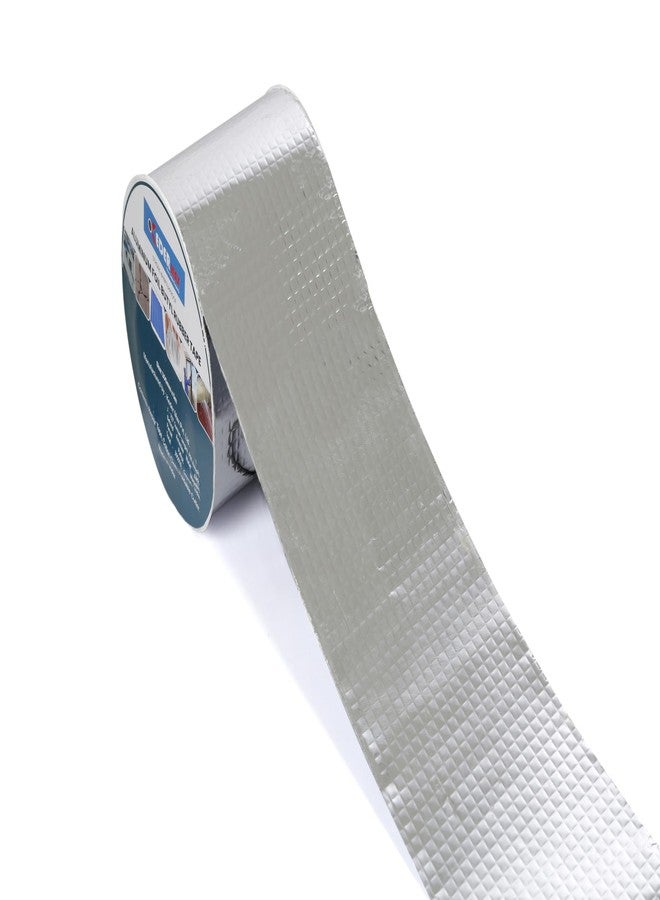 Keder Max Aluminum Foil Adhesive Permanent Repair Tape Pipe Leakage Repair Tape, Butyl Rubber Tape Super Strong Duct Tape Suitable for Boat Sealing, for Your Leakage Issue (4 inch, 5 MTR) - Image 1
